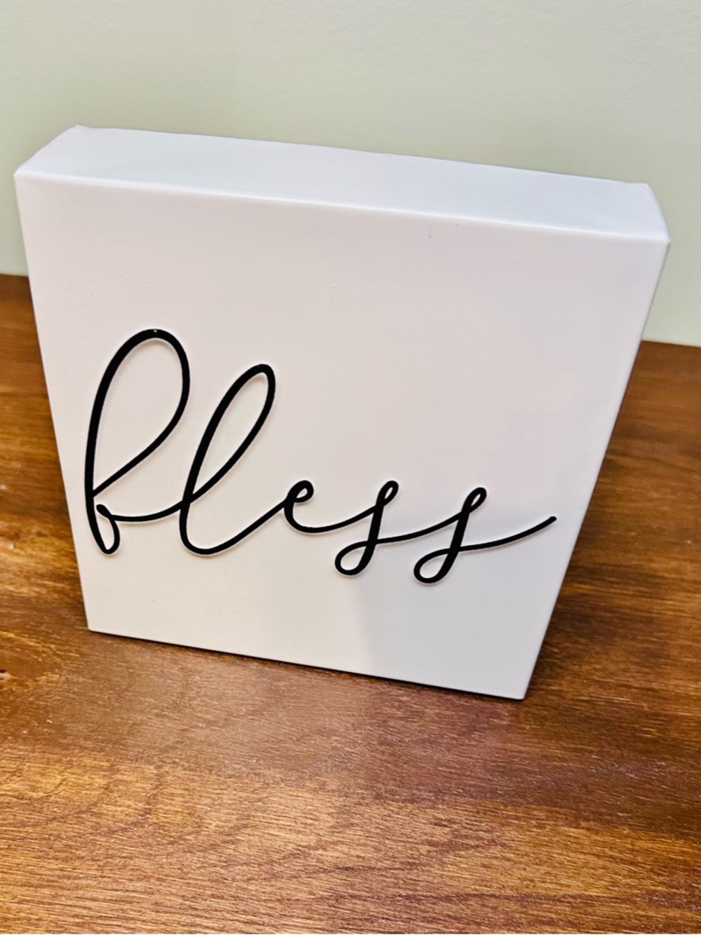 Metal decorative bless and love signs